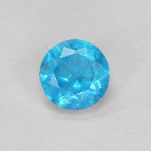 Apatita azul natural 0,22ct, corte redondo, VS