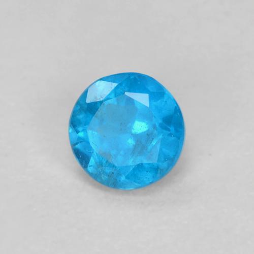 Apatita azul natural 0,20ct, corte redondo, VVS-VS
