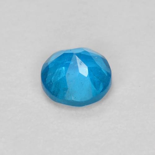 Apatita azul natural 0,20ct, corte redondo, VVS-VS