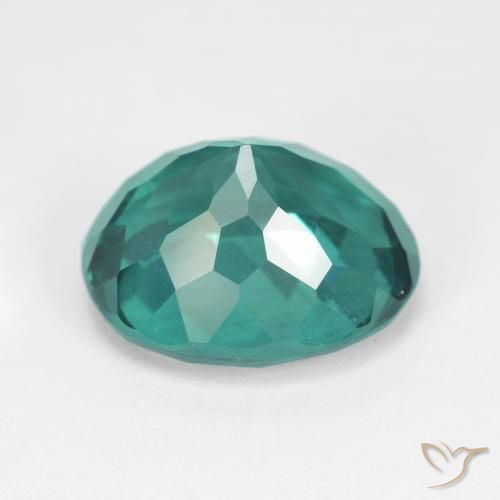 Apatita Verde escuro azul Natural 7.14ct, oval, VS