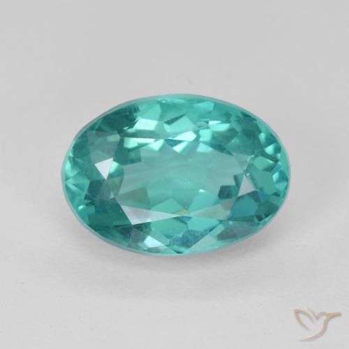 5.33ct Natural Azul-petróleo brilhante Apatita, oval, VS