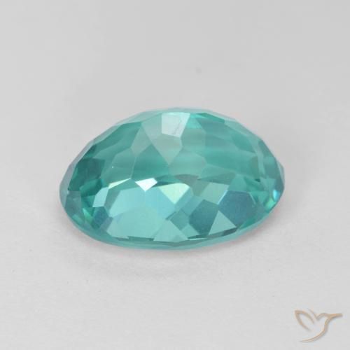 Apatita Azul-petróleo brilhante Natural 5.33ct, oval, VS