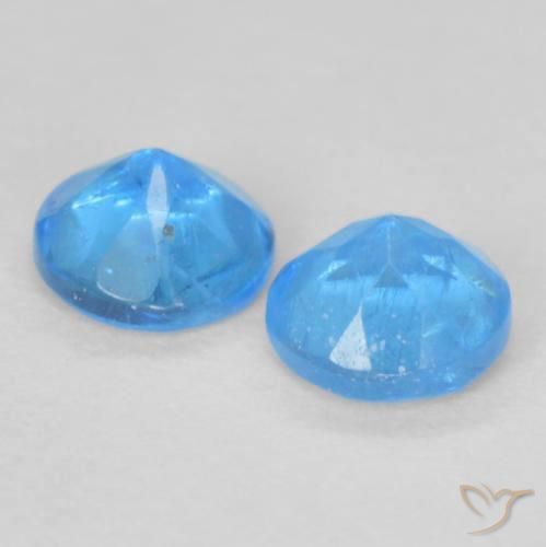 Pedras preciosas de Apatita Azure Profundo natural de 0.36 ct, Redondo, VS-SI