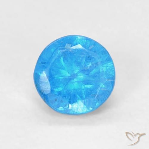 0.19ct Natural Azure Profundo Apatita, Redondo, VS