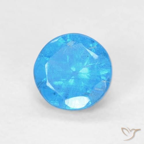 Apatita Azure Profundo Natural 0.19ct, Redondo, VS