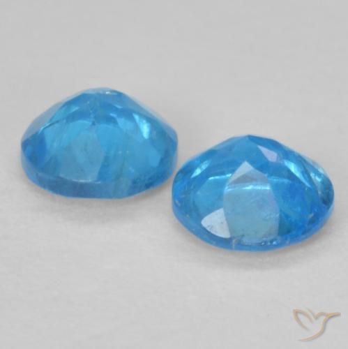Pedras preciosas de Apatita Azul Azul natural de 0.38 ct, Redondo, VS-SI