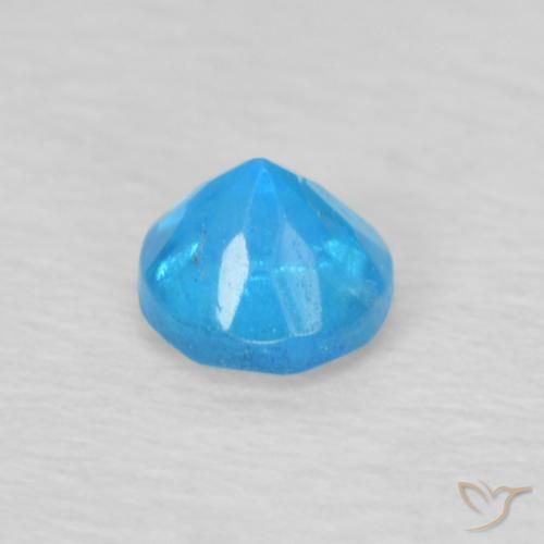 Apatita Azul médio Natural 0.24ct, Redondo, VS