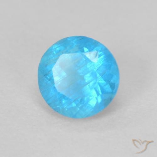 Apatita Azul Azure Profundo Natural 0.24ct, Redondo, VS