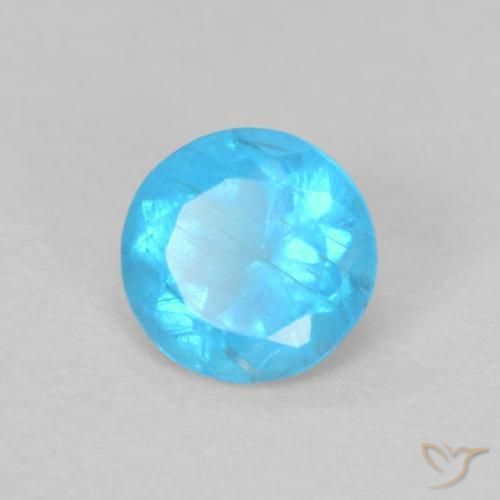 Apatita Azul claro Natural 0.20ct, Redondo, VS