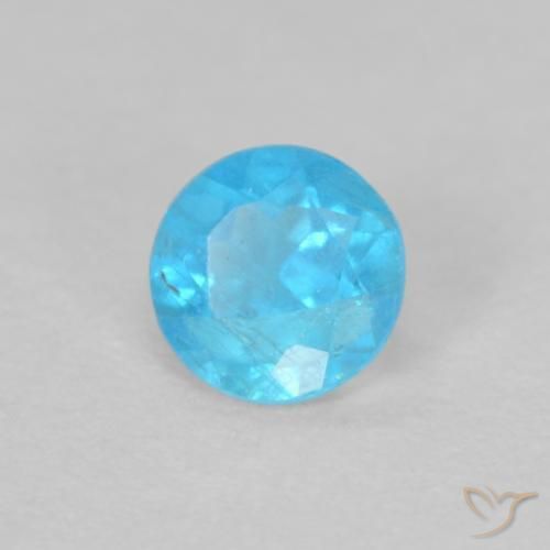 Apatita Azure Profundo Natural 0.16ct, Redondo, VS