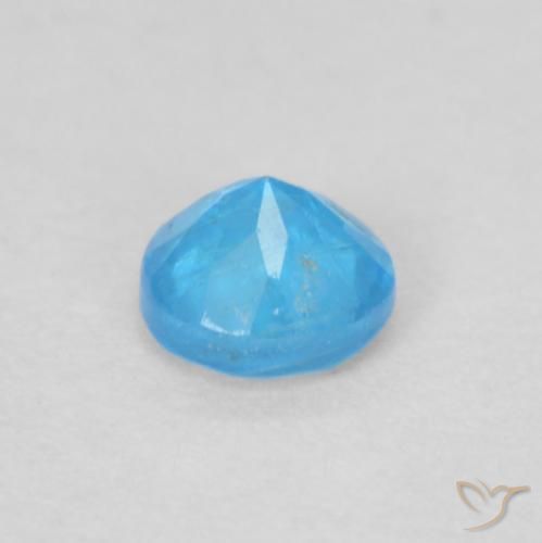 Apatita Azul Azure Profundo Natural 0.19ct, Redondo, VS