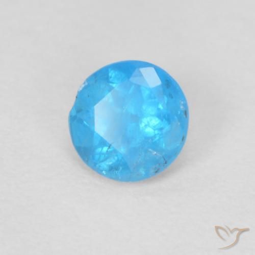 Apatita Azul Azure Intenso Natural 0.16ct, Redondo, VS