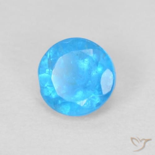 Apatita Azul Azure Intenso Natural 0.22ct, Redondo, VS