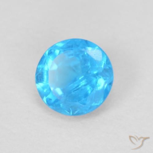 Apatita Azul bebê profundo Natural 0.20ct, Redondo, VS