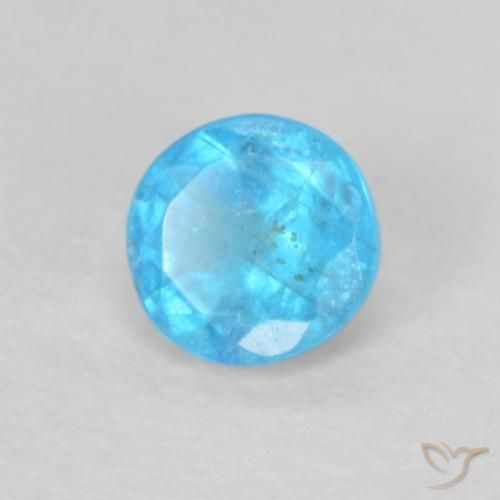 Apatita Azul Azul Natural 0.19ct, Redondo, VS