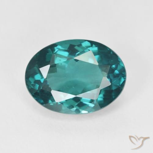 5.25ct Natural Vivid Greenish Blue Apatita, oval, VVS-VS