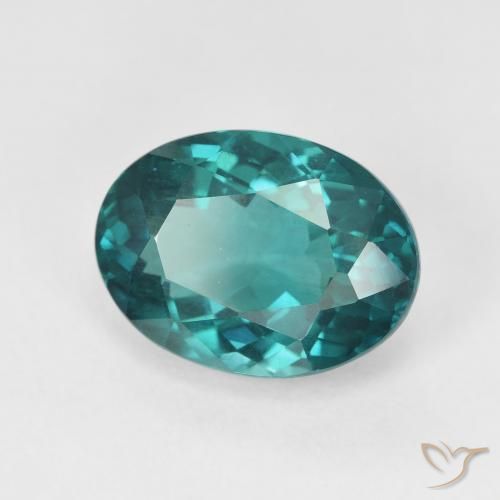 Apatita Vivid Greenish Blue Natural 5.25ct, oval, VVS-VS