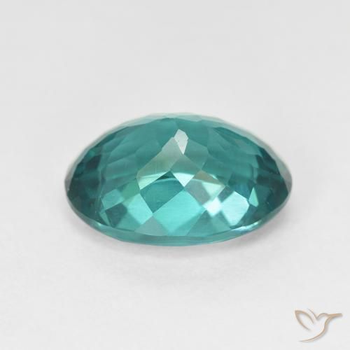 Apatita Vivid Greenish Blue Natural 5.25ct, oval, VVS-VS