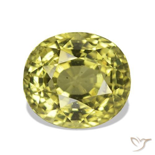 Apatita Amarelo esverdeado Natural 6.24ct, oval, VS