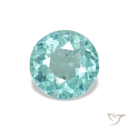 Apatita turquesa natural 0,95ct, corte redondo, VS-SI