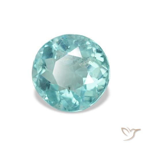 Apatita turquesa natural 0,95ct, corte redondo, VS-SI