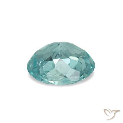 Apatita turquesa natural 0,95ct, corte redondo, VS-SI