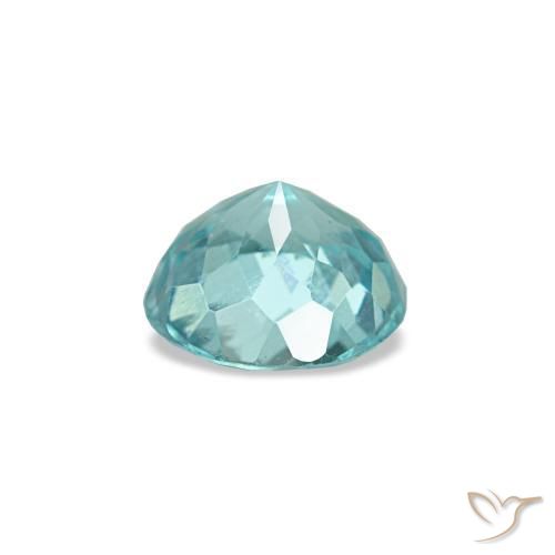 Apatita turquesa natural 0,41ct, corte redondo, VS-SI