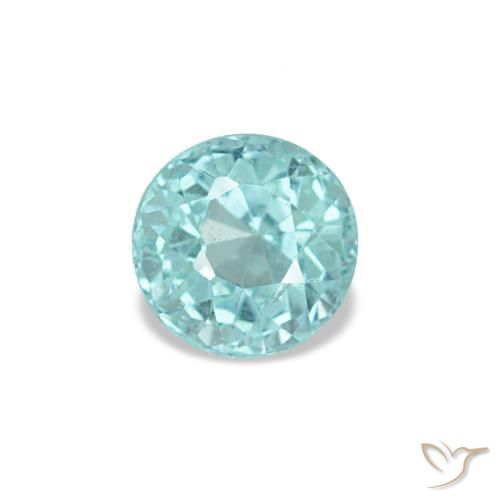 Apatita turquesa natural 0,33ct, corte redondo, VS-SI