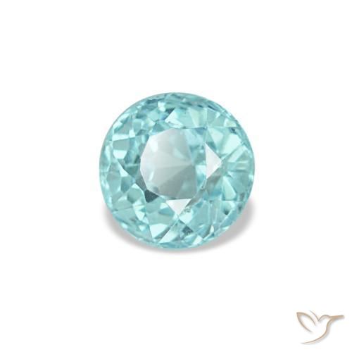 Apatita turquesa natural 0,33ct, corte redondo, VS-SI