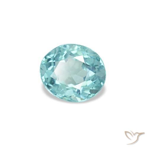 Apatita turquesa natural 0,23ct, corte oval, VVS