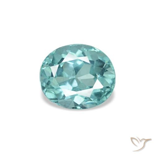 Apatita turquesa natural 0,33ct, corte oval, VVS