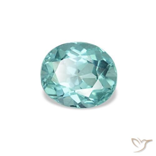 Apatita turquesa natural 0,33ct, corte oval, VVS