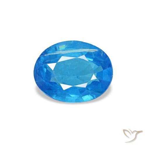 Apatita azul natural 0,32ct, corte oval, SI