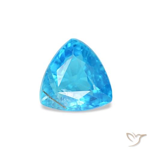 Apatita azul natural 0,34ct, trillion, SI