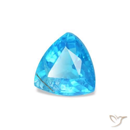 Apatita azul natural 0,34ct, trillion, SI