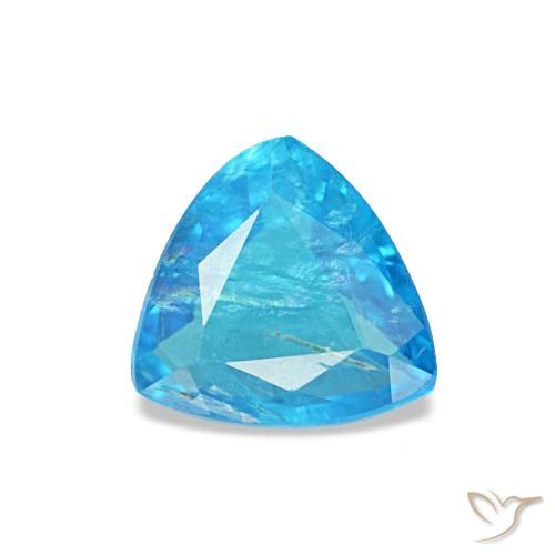 Apatita azul natural 0,49ct, trillion, SI