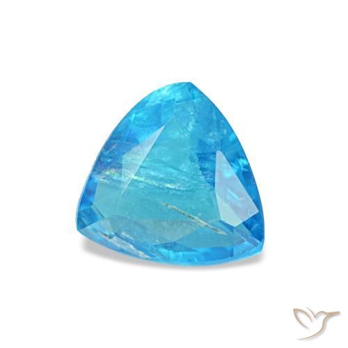 Apatita azul natural 0,49ct, trillion, SI