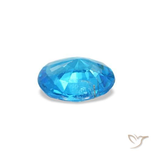 Apatita azul natural 0,37ct, corte redondo, SI