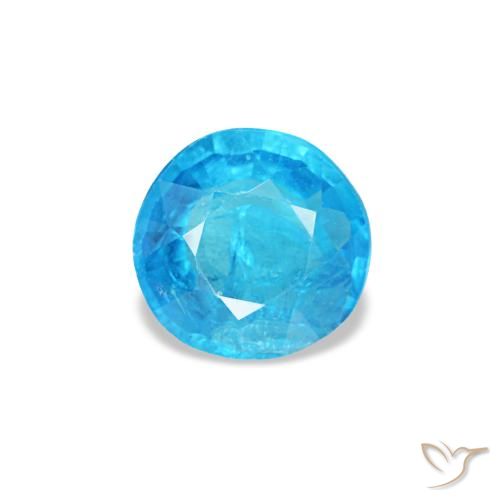 0.33ct azul apatita, redondo, SI