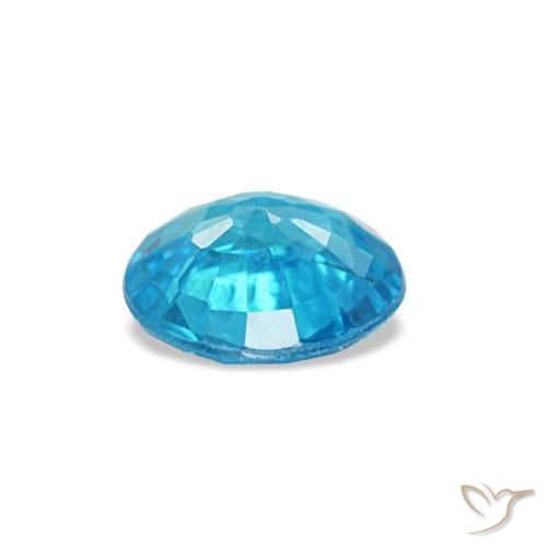 Apatita azul natural 0,41ct, corte redondo, SI