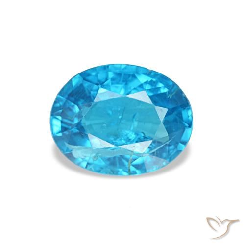 Apatita azul natural 0,54ct, corte oval, SI