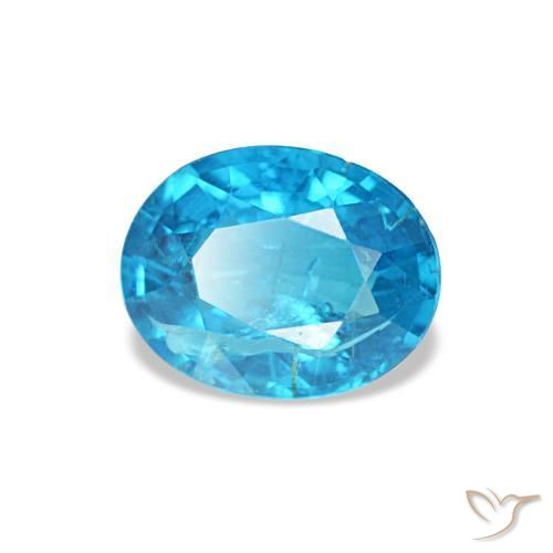 Apatita azul natural 0,54ct, corte oval, SI
