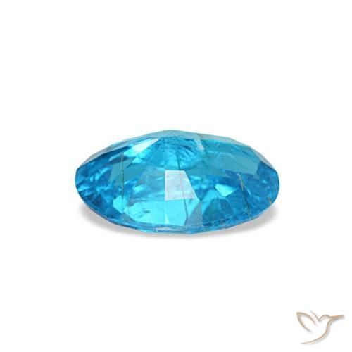 Apatita azul natural 0,54ct, corte oval, SI