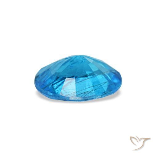 Apatita azul natural 0,44ct, corte oval, SI