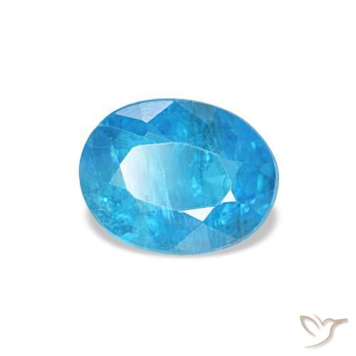 Apatita azul natural 0,51ct, corte oval, SI