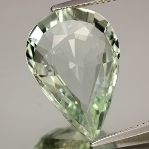 Água-marinha verde natural 8,70ct, formato de pêra, VS-SI