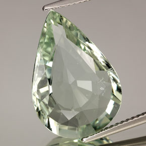 Água-marinha verde natural 8,70ct, formato de pêra, VS-SI