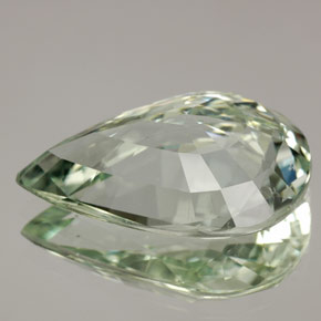 Água-marinha verde natural 8,70ct, formato de pêra, VS-SI