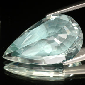 Água-marinha azul natural 9,85ct, formato de pêra, SI