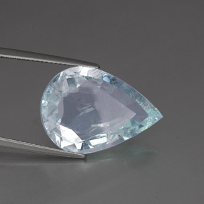 Água-marinha azul natural 14,24ct, formato de pêra, SI